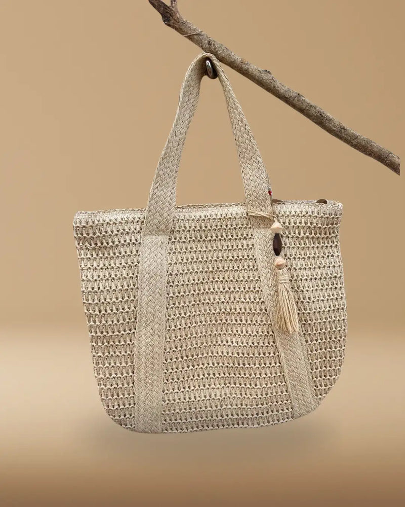 Bolso tote suave tejido "Palm Whisper"