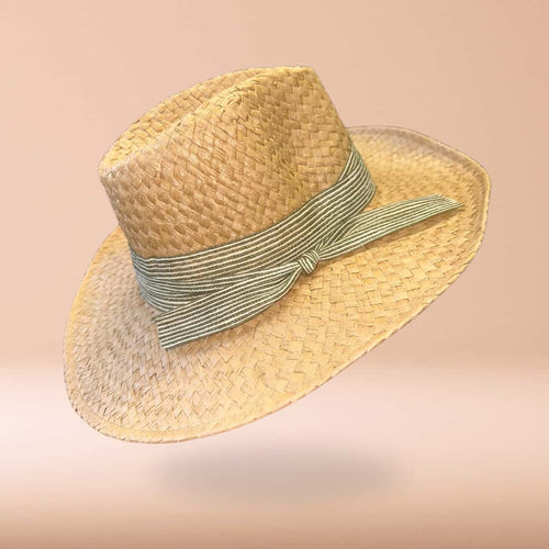 Sombrero clásico de paja con cinta "Valley Bloom"